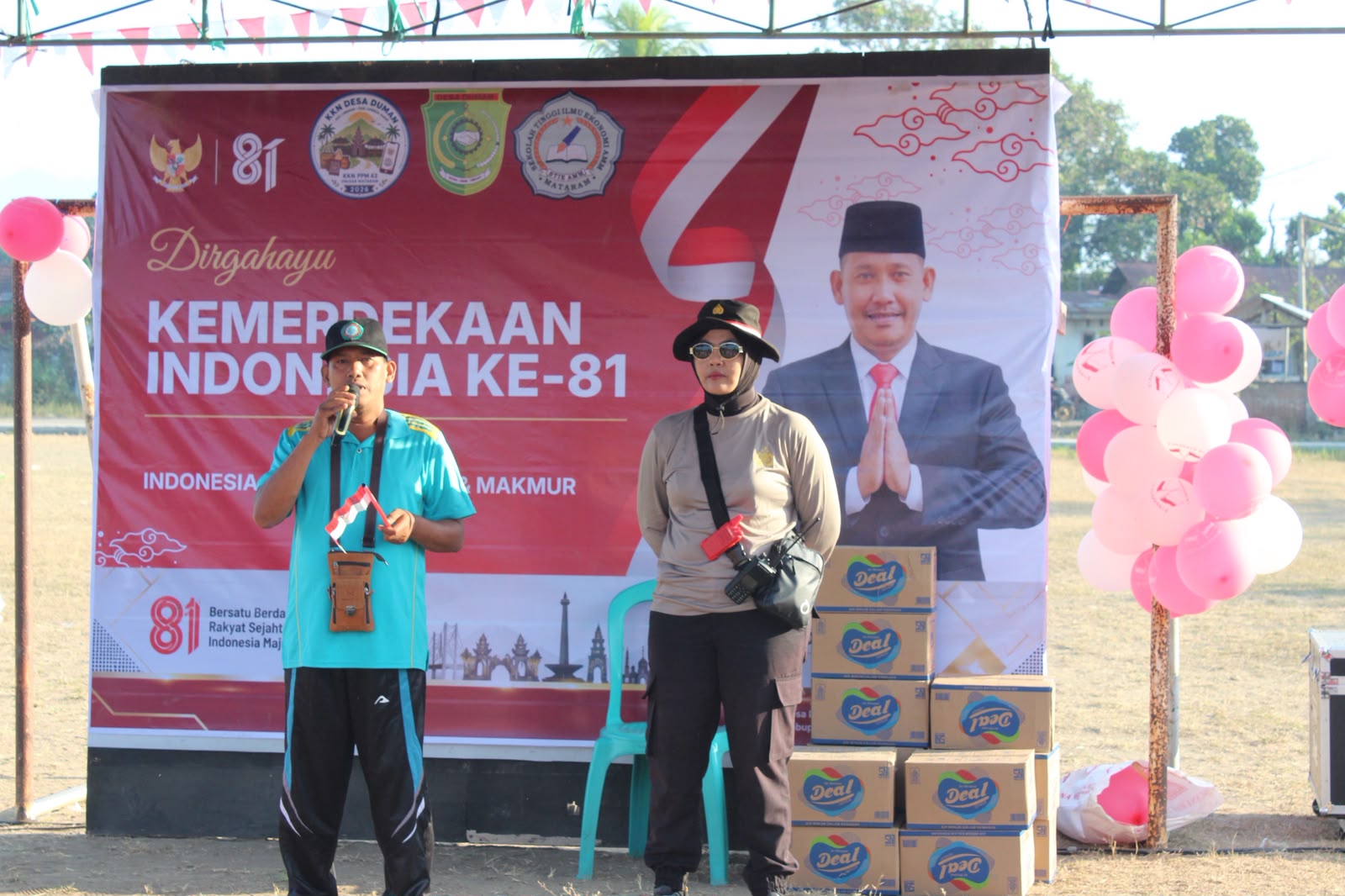 SEMARAK HUT RI KE-81: RATUSAN WARGA DESA DUMAN TUMPAH RUAH IKUTI JALAN SEHAT BERSAMA KAPOLSEK LINGSAR