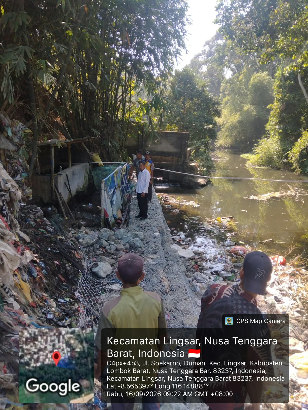 Pemdes Duman Dampingi BWS NTB Tinjau Proyek Batu Bronjong di Dusun Duman Selatan